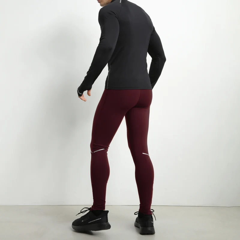 Legging de sport ajustable homme en microfibre Bordeaux Dim Move