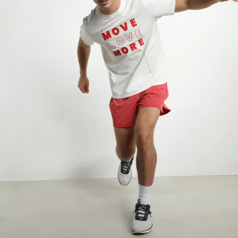 Short de sport homme en matière aérée Rouge Dim Move