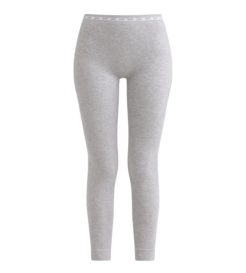 Legging femme tissu côtelé Gris Chiné Dim Icons