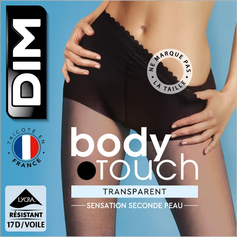 Collant transparent noir effet nude 17D Body Touch