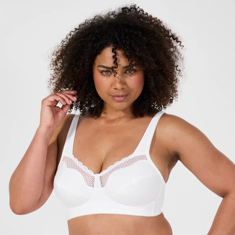 Soutien-gorge sans armatures blanc Cotton confort