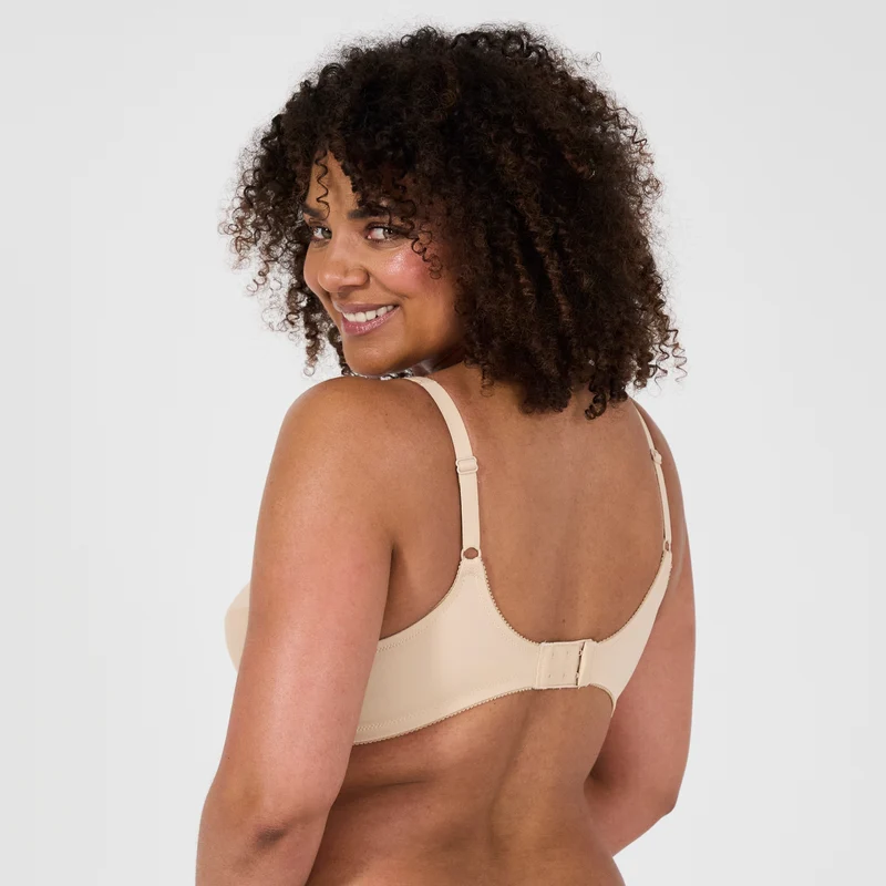 Lot de deux soutiens-gorge sans armatures Cotton confort blanc et nude