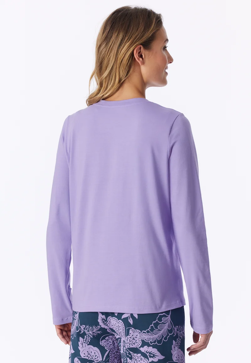 Shirt V-Ausschnitt Flieder - Mix+Relax