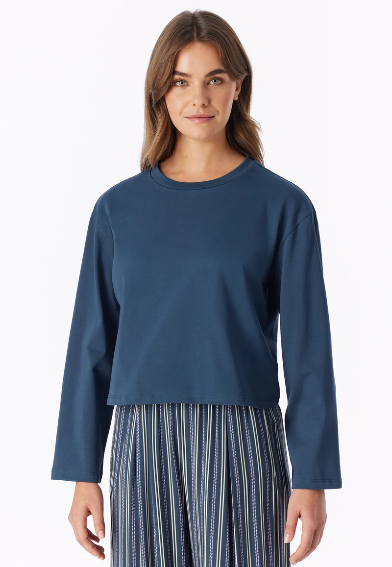 Shirt cropped Blau - Mix+Relax