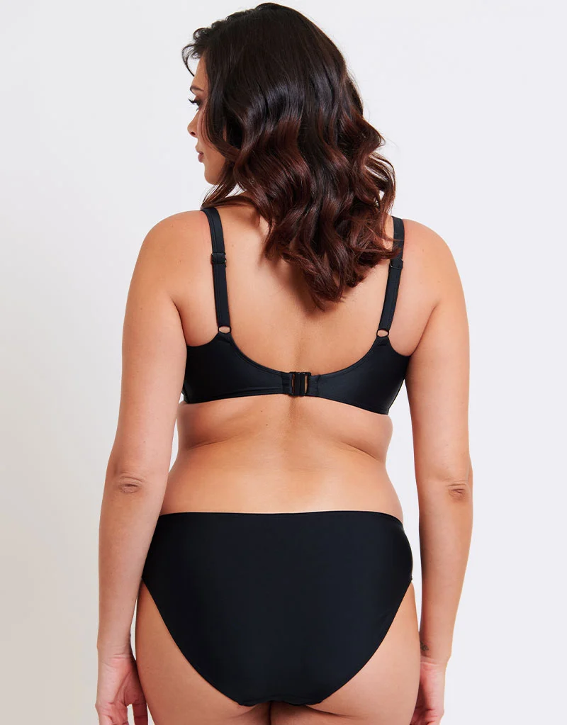Flirtelle Salento Coast Padded Balcony Bikini Top Black