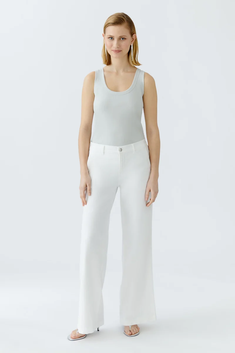 Camisole ajustée côtelée avec fini lustré