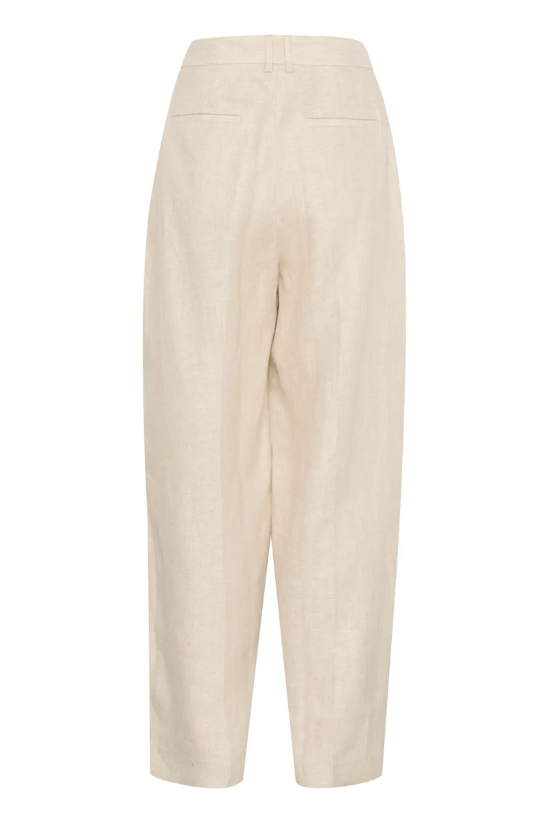 Pantalon en lin ample plissé Yaiza