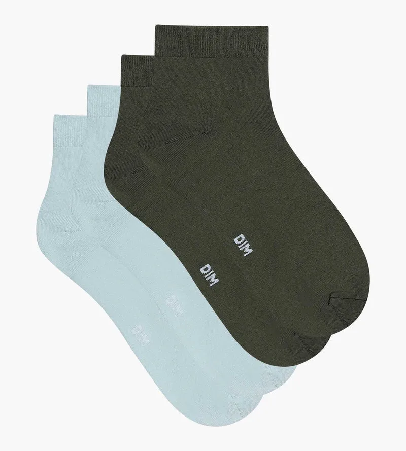Lot de 2 paires de chaussettes femme Vert Bleu Skin
