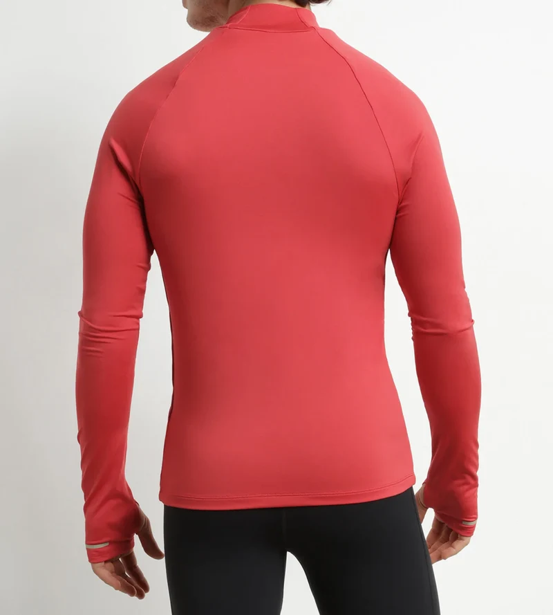 Haut de sport homme à col montant en microfibre Rouge Dim Move