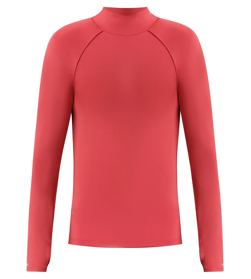 Haut de sport homme à col montant en microfibre Rouge Dim Move