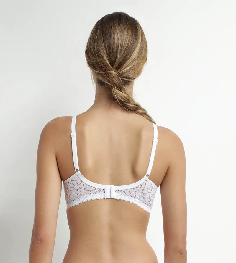 Soutien-gorge triangle avec mousses en microfibre Blanc Daily Dentelle
