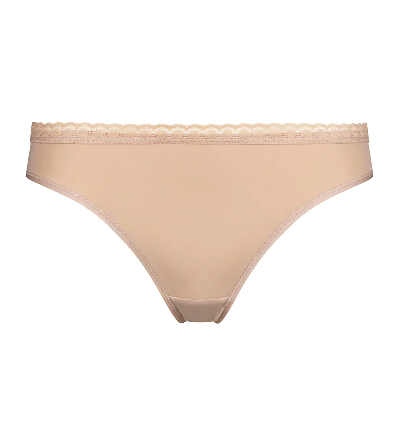 Culotte femme en microfibre et ceinture en tulle Nude Daily Micro