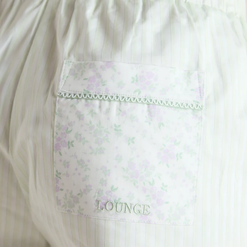 Short de Pyjama Bloom & Stripe - Sauge