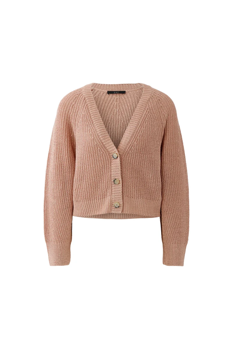 Cardigan court à encolure V et brillance subtile