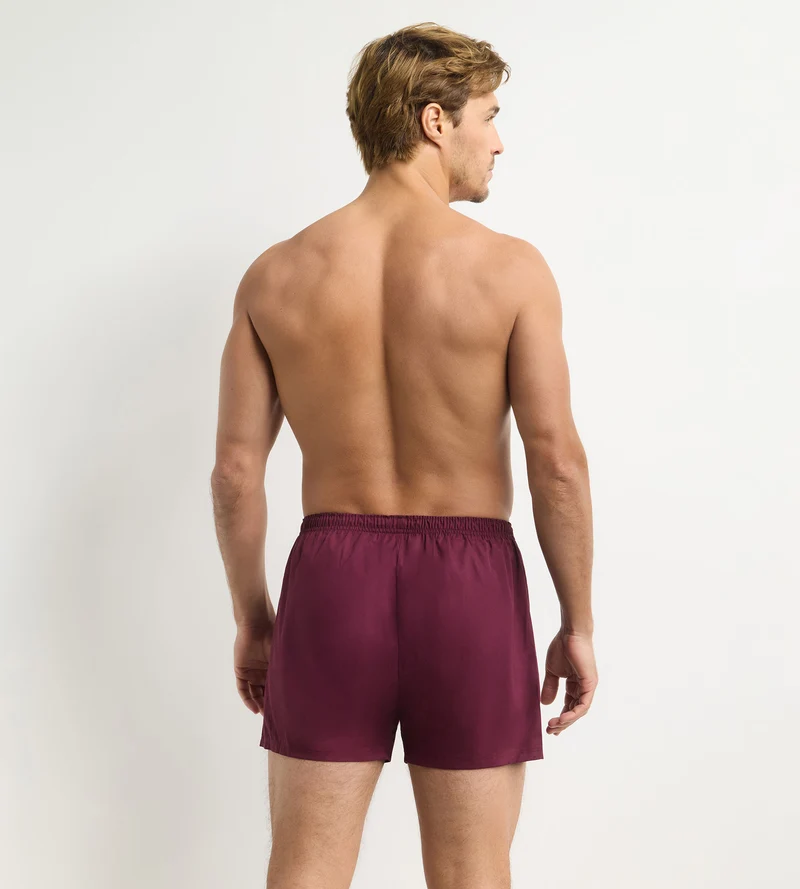 Lot de 2 caleçons homme Bleu rayé Rouge Coton Stretch