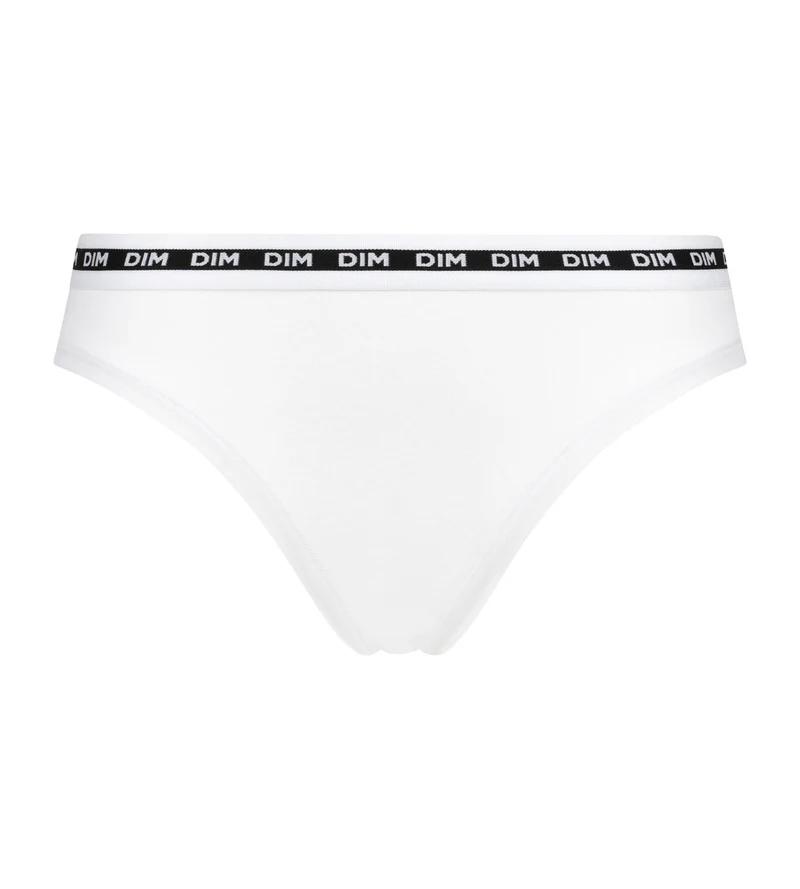 Slip femme échancré Blanc Dim Icons