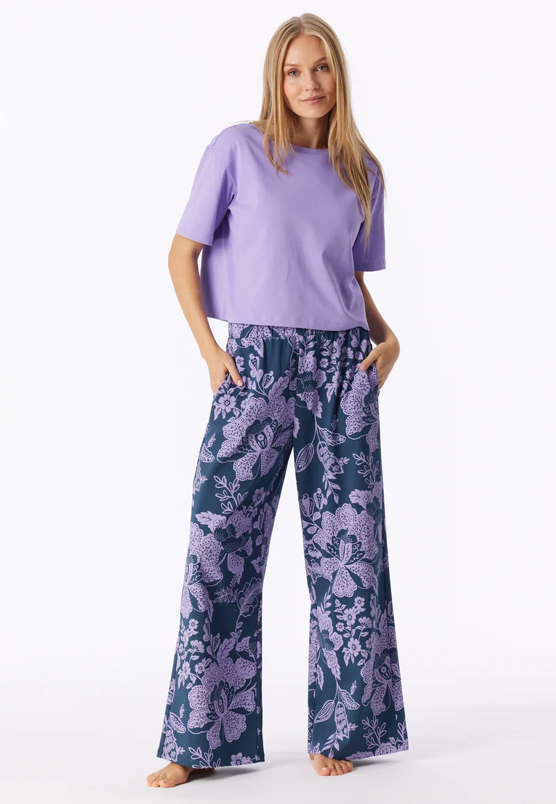 Hose Blau/Lila gemustert - Mix+Relax