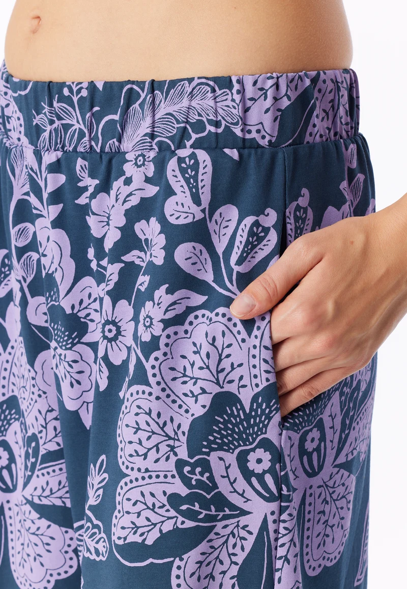 Hose Blau/Lila gemustert - Mix+Relax