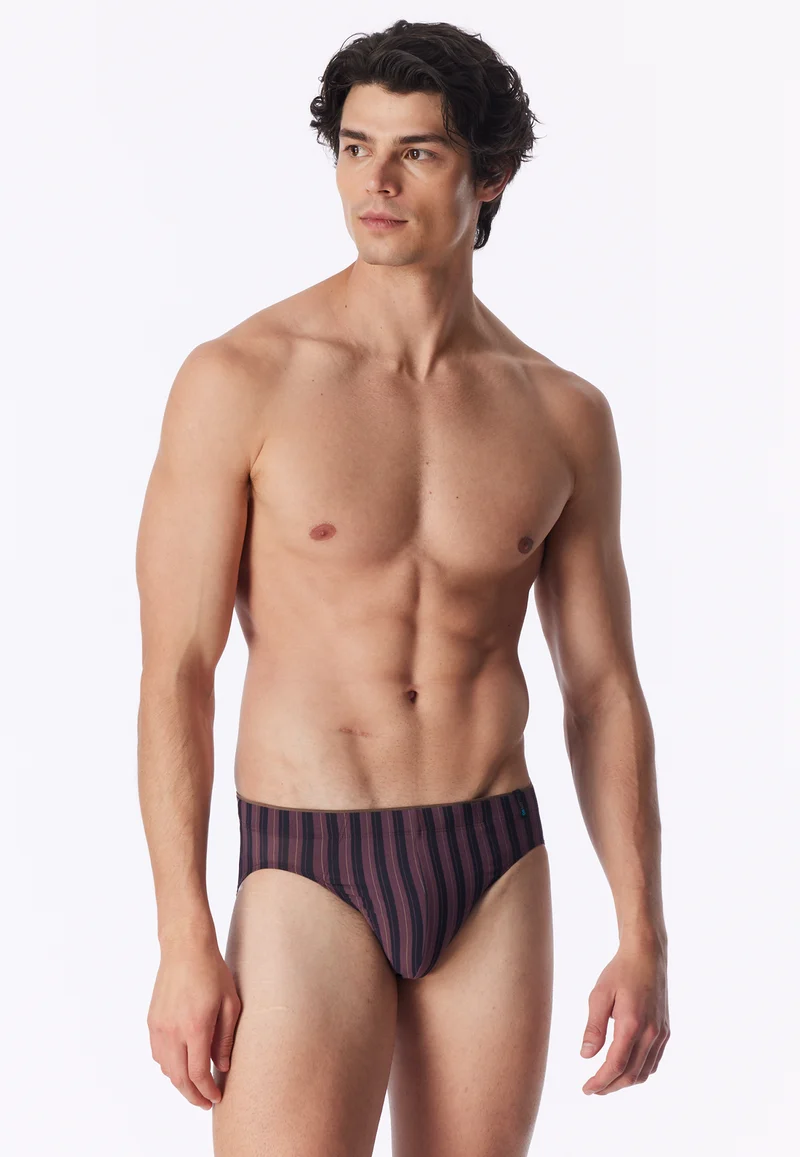 Slip Bordeaux/Schwarz gestreift - Long Life Soft