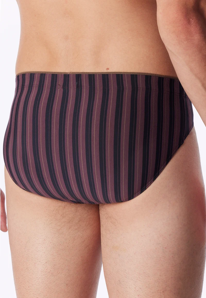 Slip Bordeaux/Schwarz gestreift - Long Life Soft