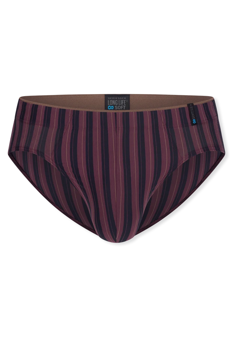 Slip Bordeaux/Schwarz gestreift - Long Life Soft
