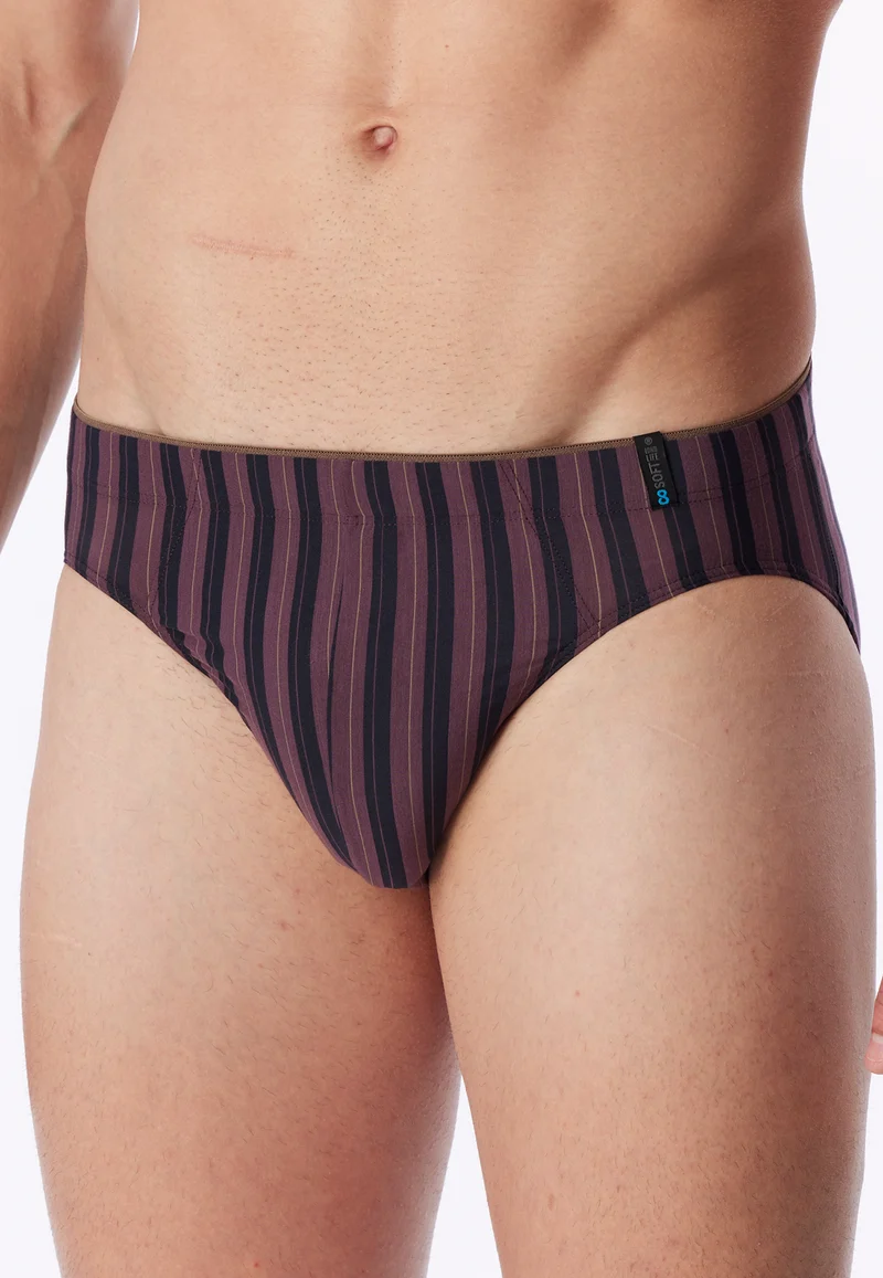 Slip Bordeaux/Schwarz gestreift - Long Life Soft