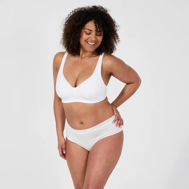 Soutien-gorge sans armatures coques amovibles blanc Just ideal