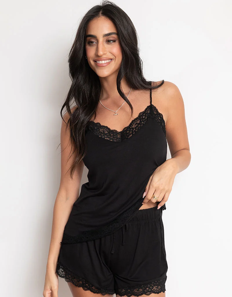 Pour Moi Sofa Loves Lace Hidden Support Cami Black
