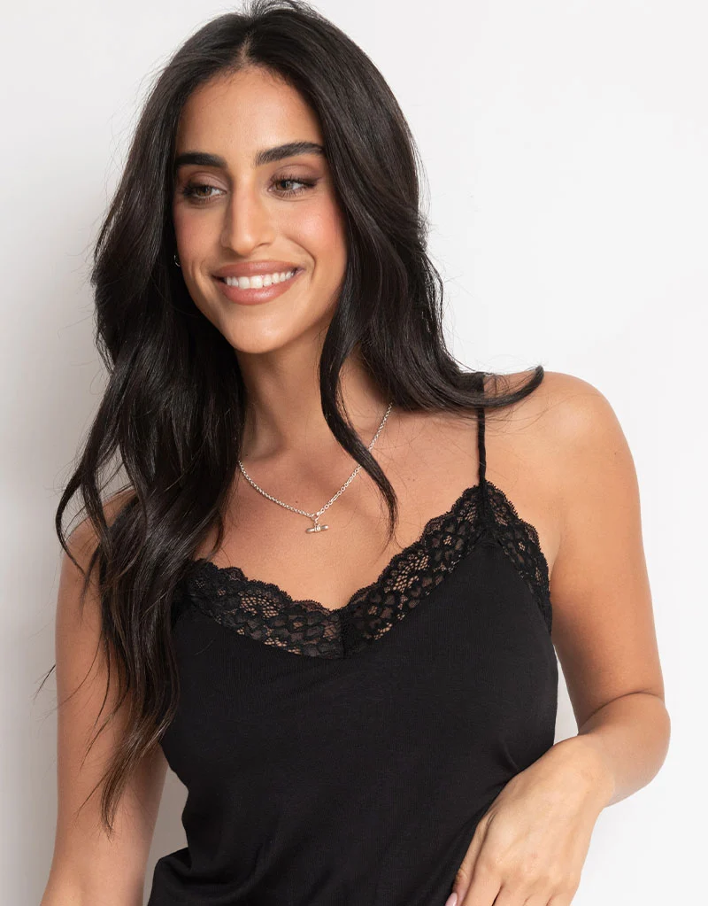 Pour Moi Sofa Loves Lace Hidden Support Cami Black