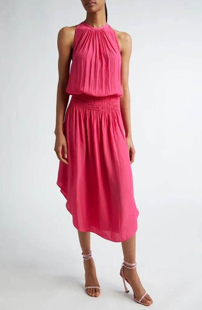Robe midi avec taille smockée Audrey