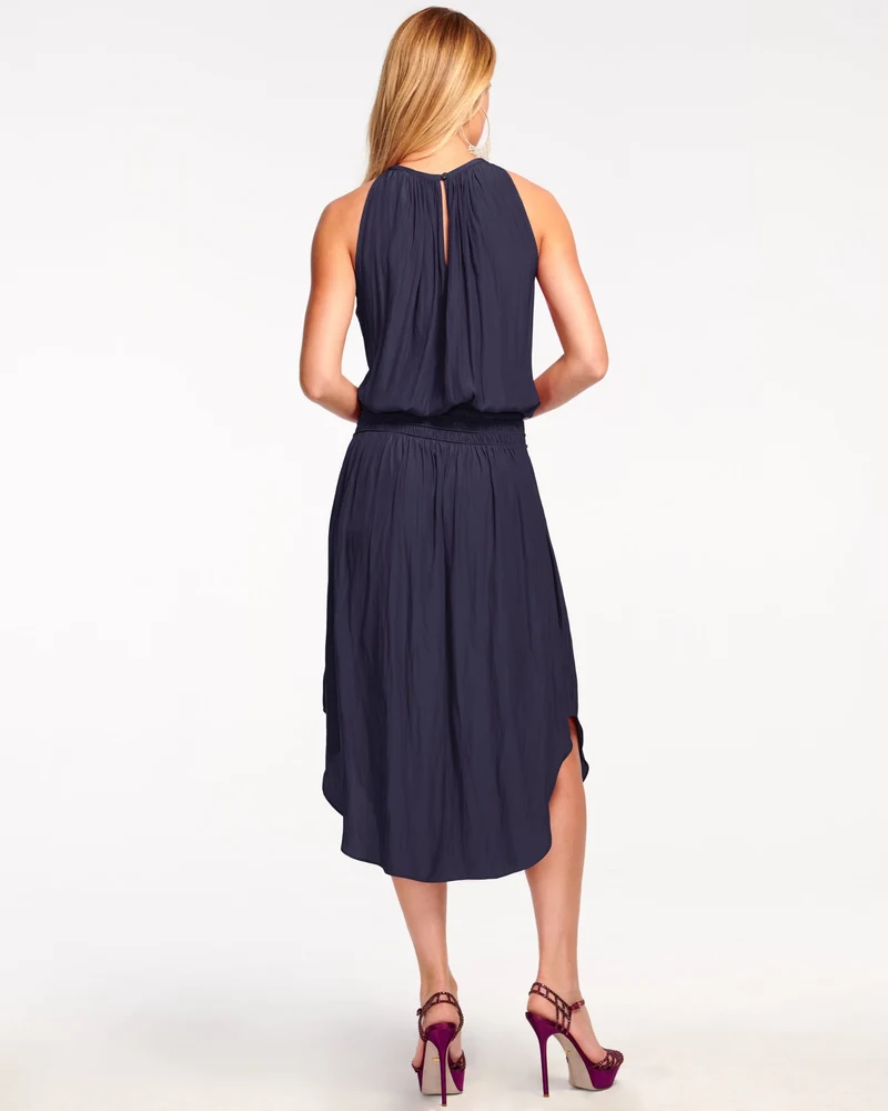 Robe midi avec taille smockée Audrey