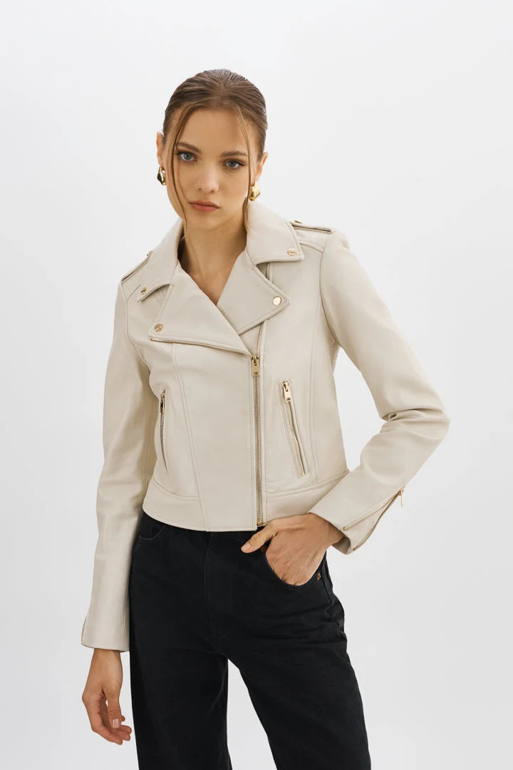 Veste biker ajustée Donna