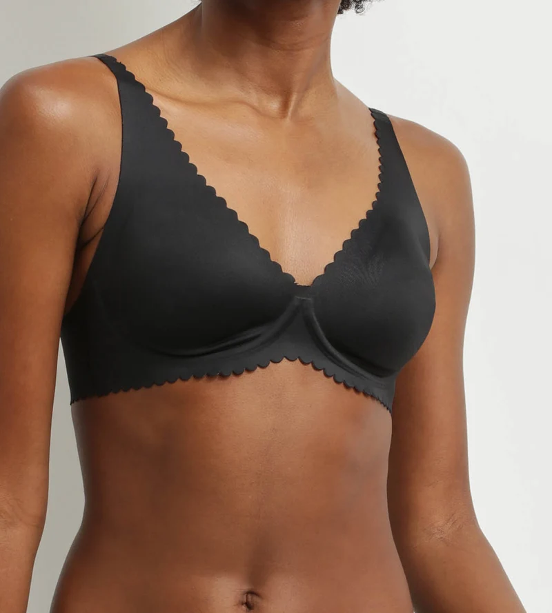 Soutien-gorge foulard à armatures en microfibre Noir Dim Body Touch
