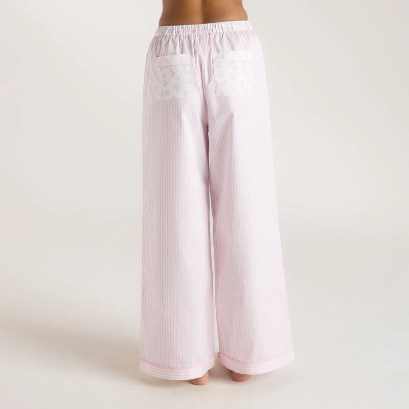 Bas de Pyjama Bloom & Stripe - Rose