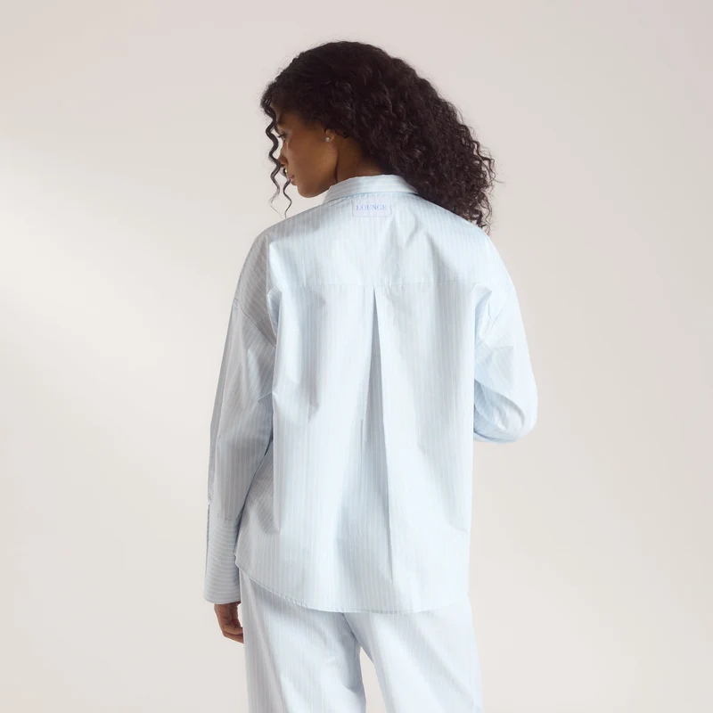 Chemise de Pyjama Bloom & Stripe - Bleu