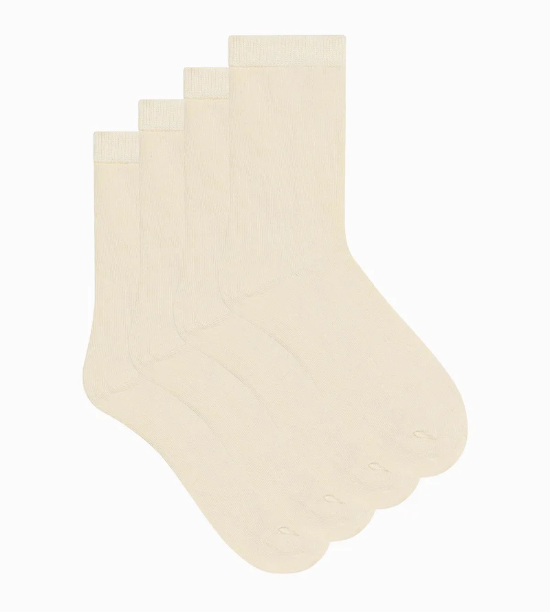 Lot de 2 paires de chaussettes femme Crème Thermo Polaire