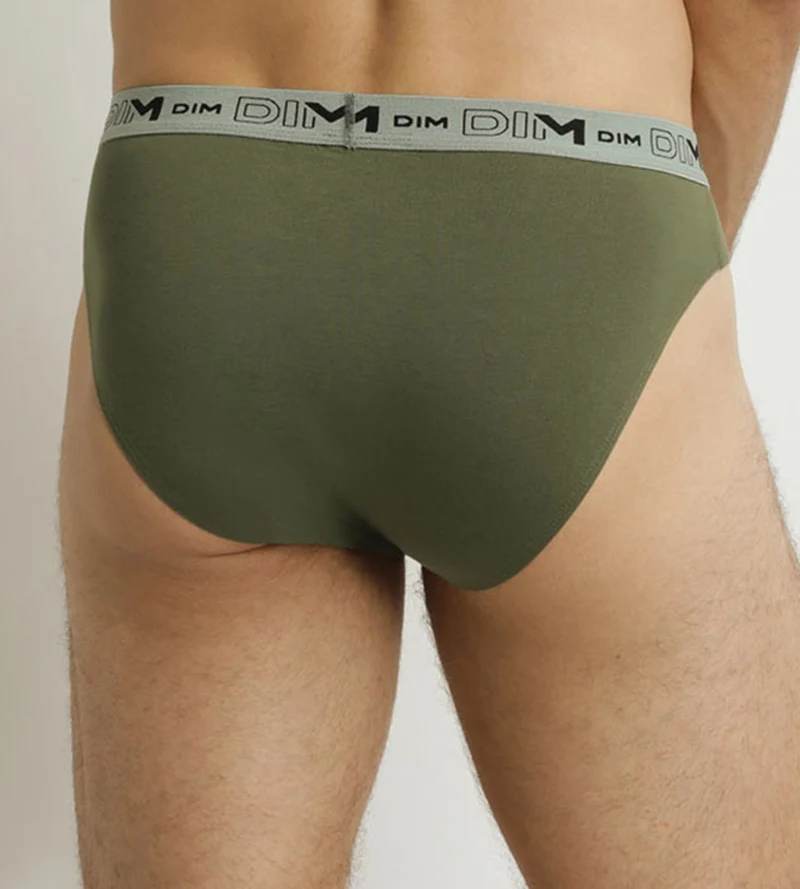 Lot de 3 slips homme Bleu Gris Vert Coton Stretch Bio