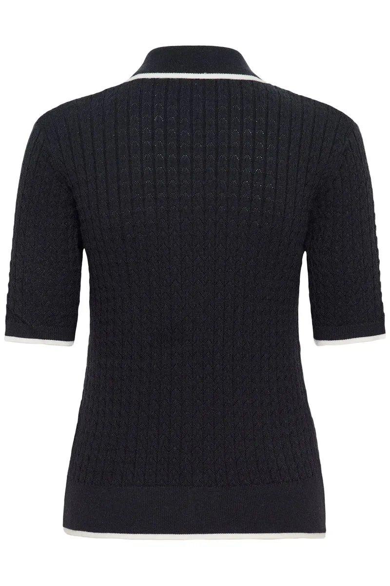 Polo cardigan en tricot Spina
