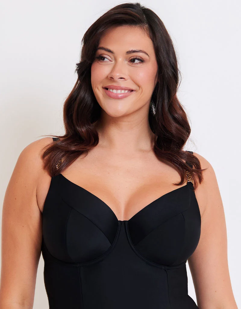Flirtelle Salento Coast Balcony Swimsuit Black