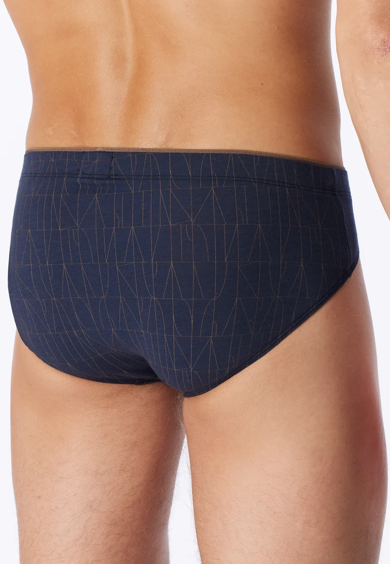 Slip Dunkelblau gemustert - Long Life Soft