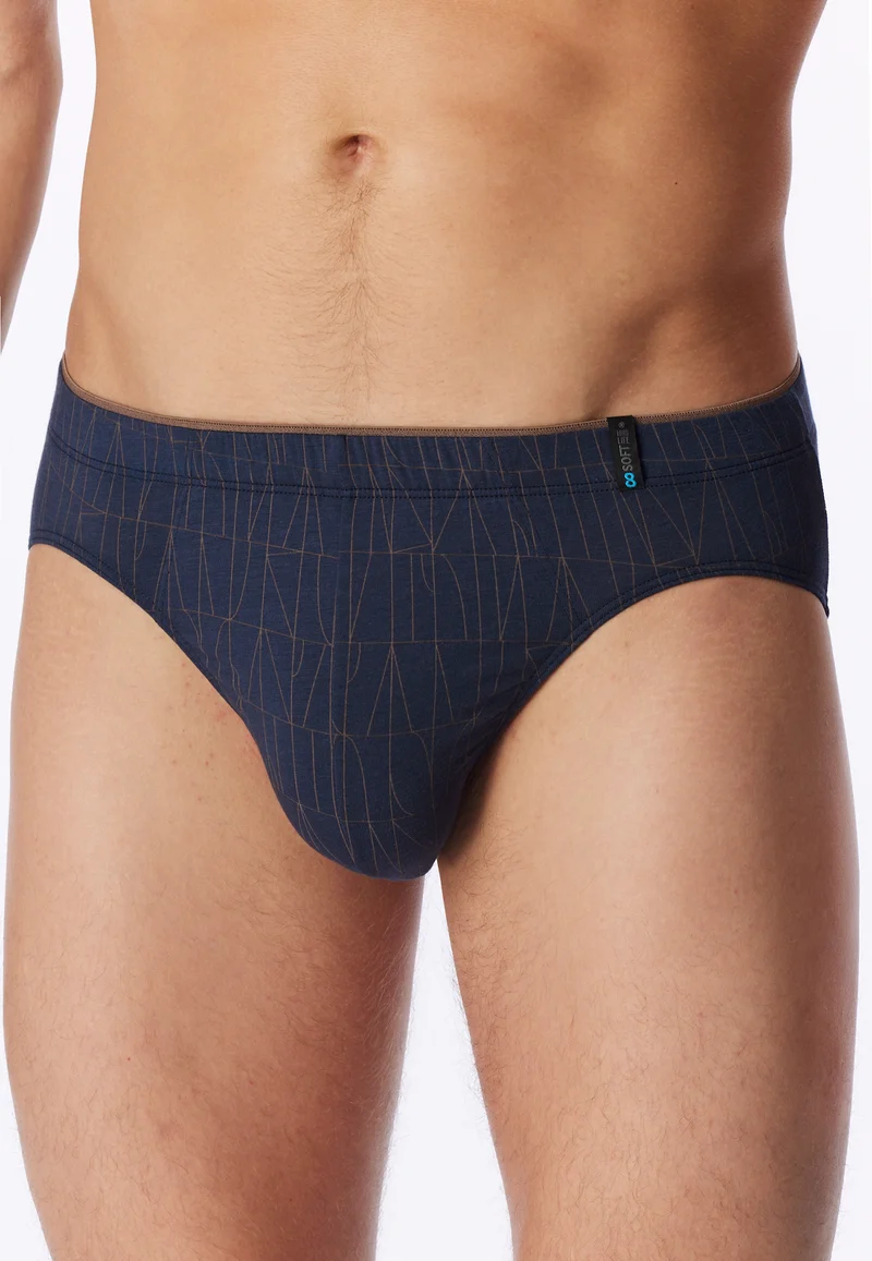 Slip Dunkelblau gemustert - Long Life Soft