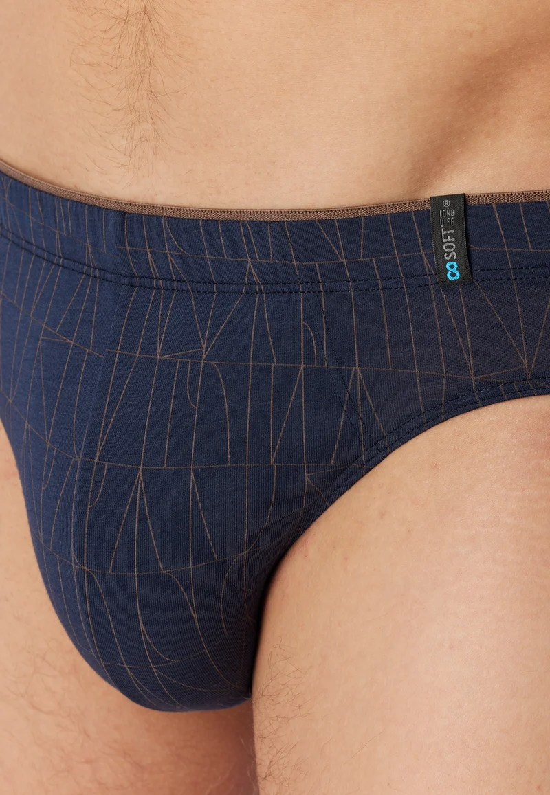 Slip Dunkelblau gemustert - Long Life Soft