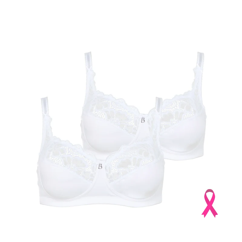 Lot de deux soutiens-gorge sans armatures blanc Cocoon