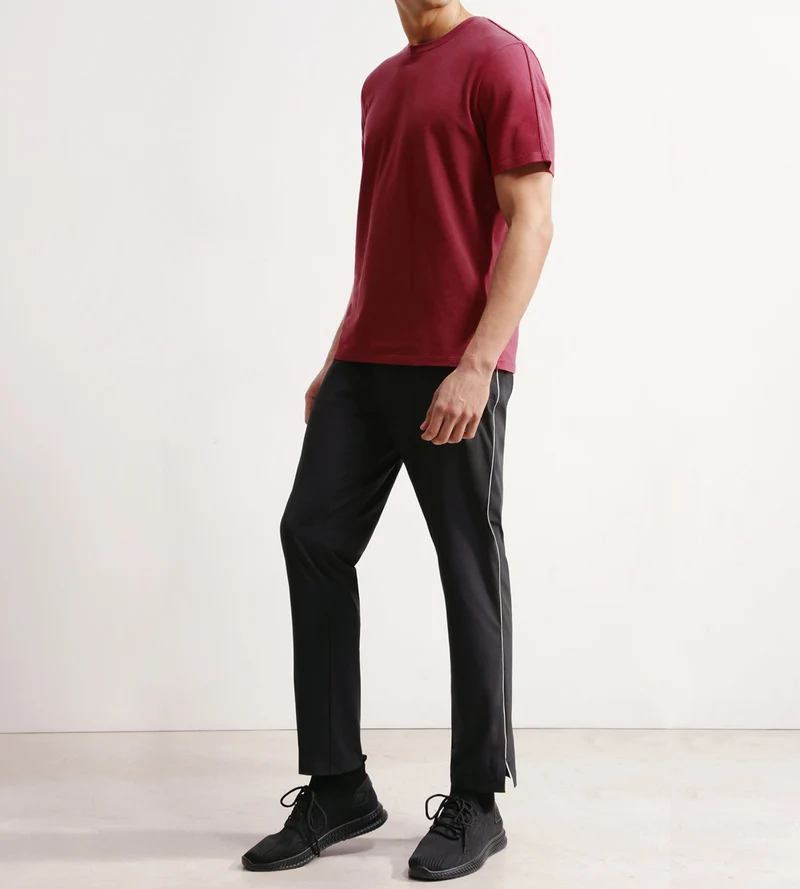 Pantalon de sport chino pour homme en jersey stretch Noir Dim Move