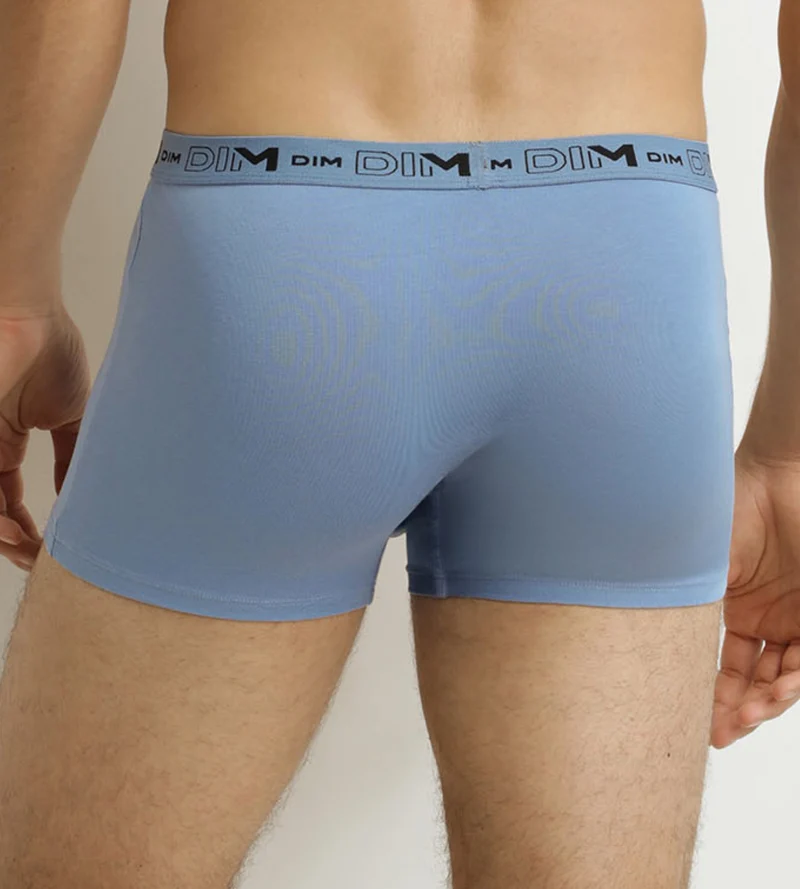 Lot de 3 boxers homme Gris Bleu Noir Coton Stretch Bio