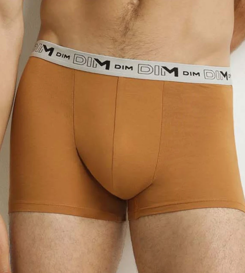 Lot de 3 boxers homme Kaki Ocre Bleu Coton Stretch Bio