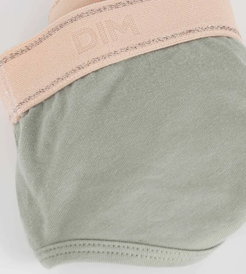 Shorty fille Vert Sauge et Rose Dim Sport