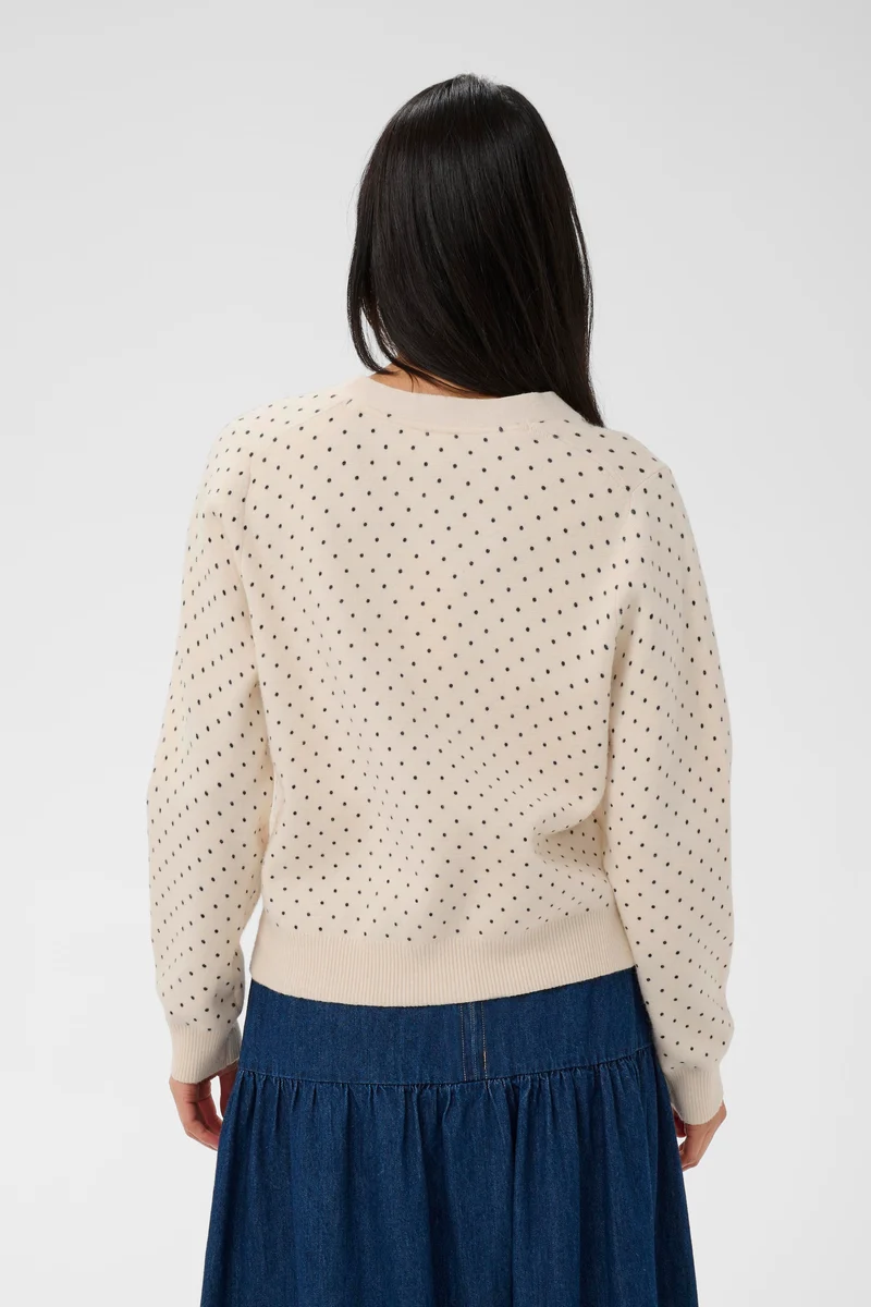 Cardigan classique à col V Anessa Dot