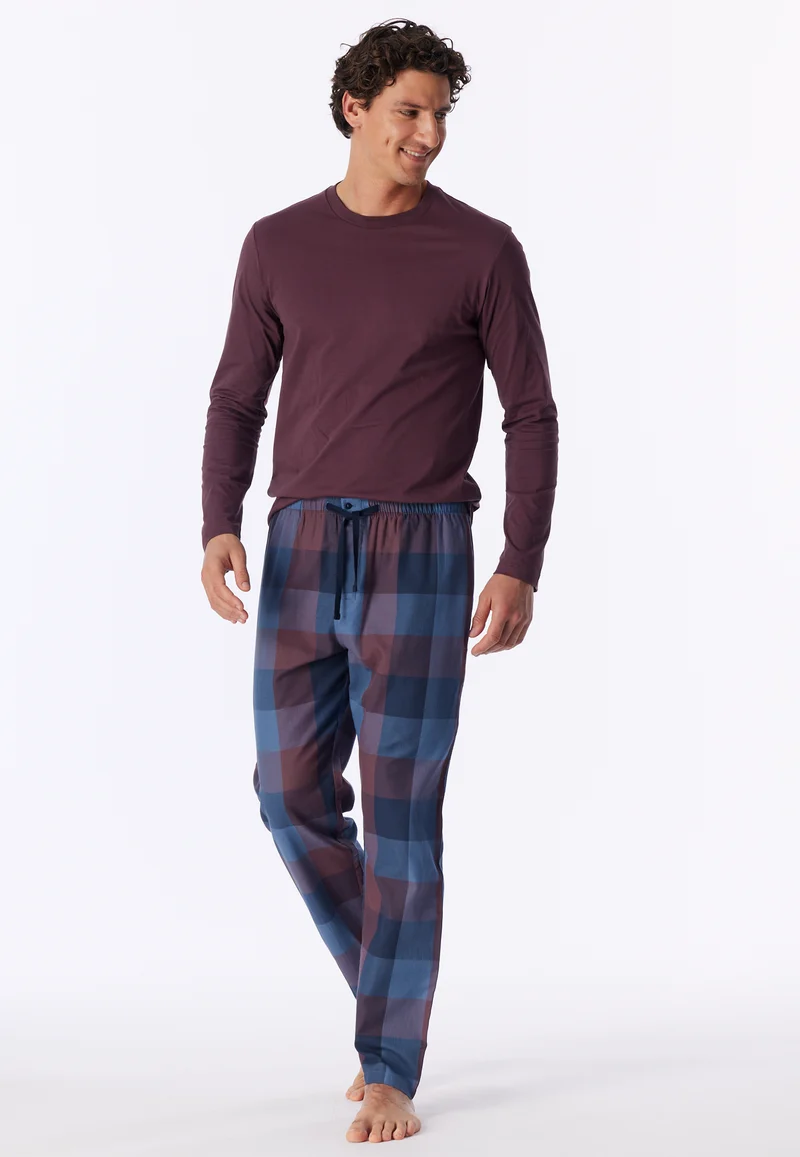 Hose Blau/Rot kariert - Mix+Relax