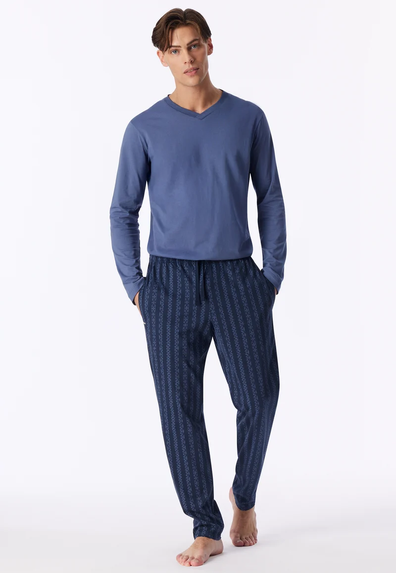 Hose Blau gemustert - Mix+Relax